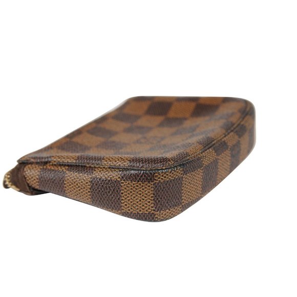 Louis Vuitton LV Damier Ebene Mini Pochette Accessories Brown Canvas Clutch - Picture 11 of 13